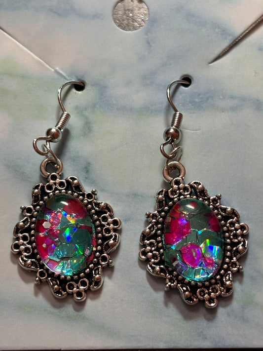 Antique glitter earrings