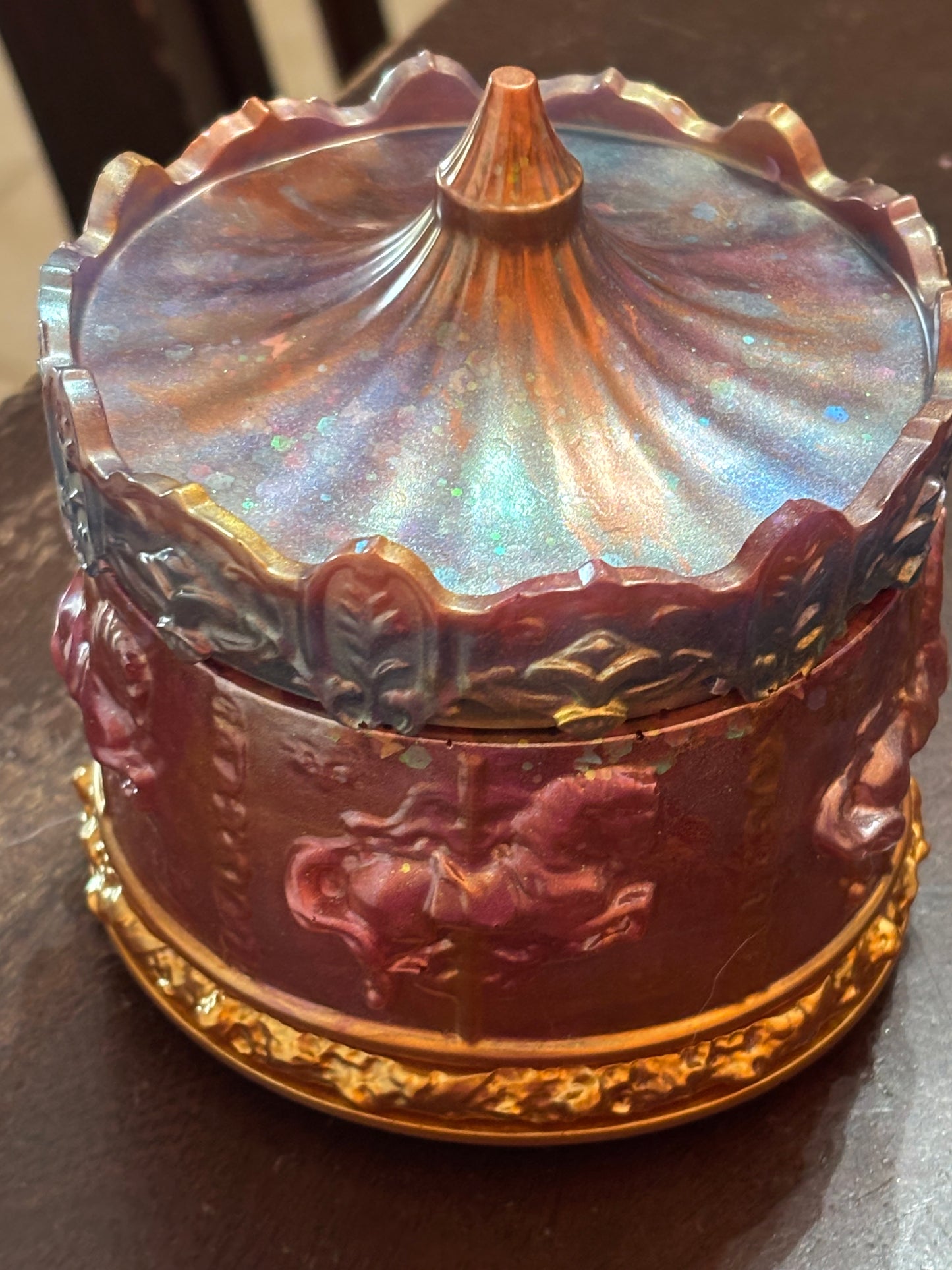 Carousel horse jewelry box or decor