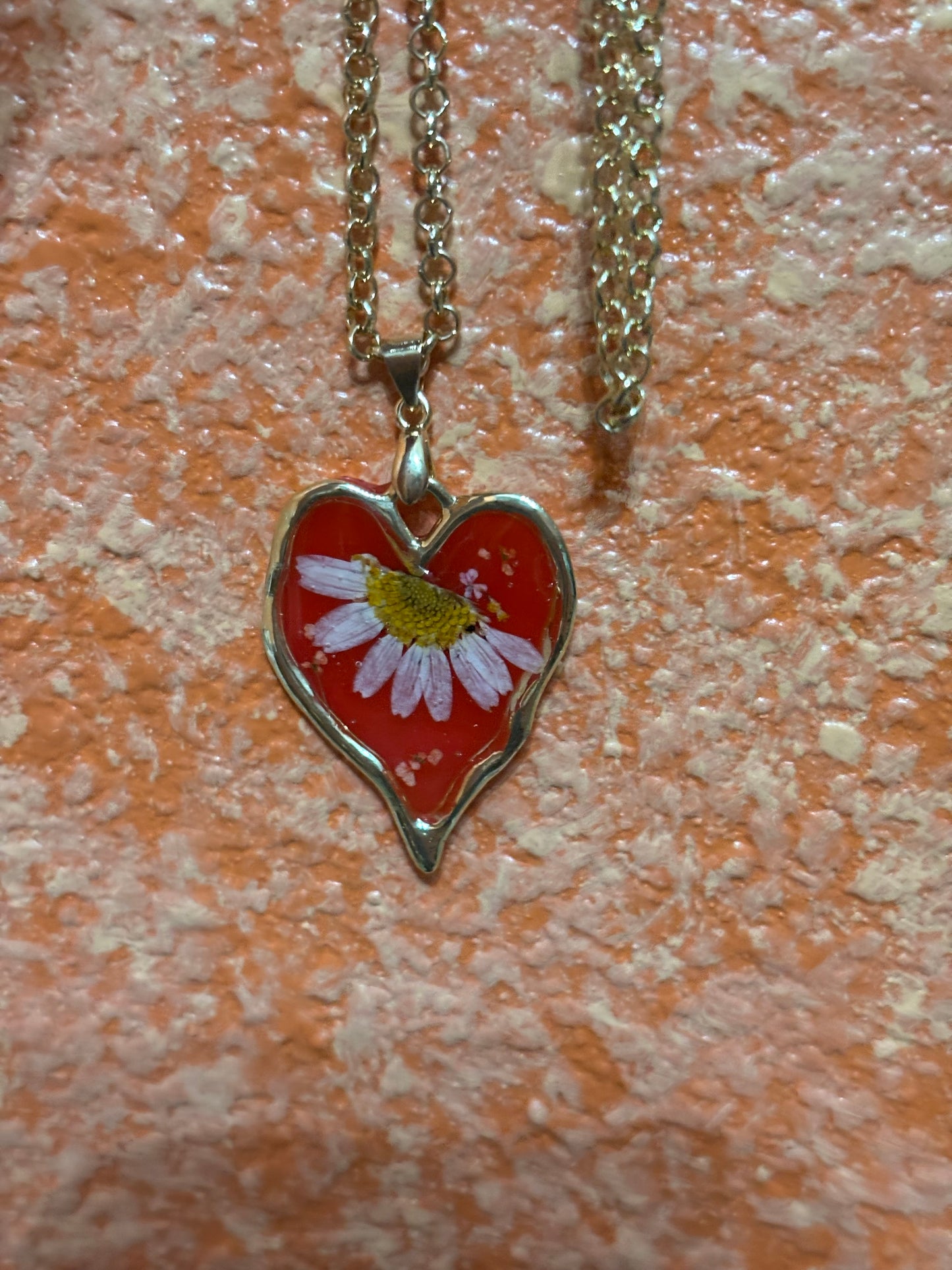 Vintage dried flower.necklace