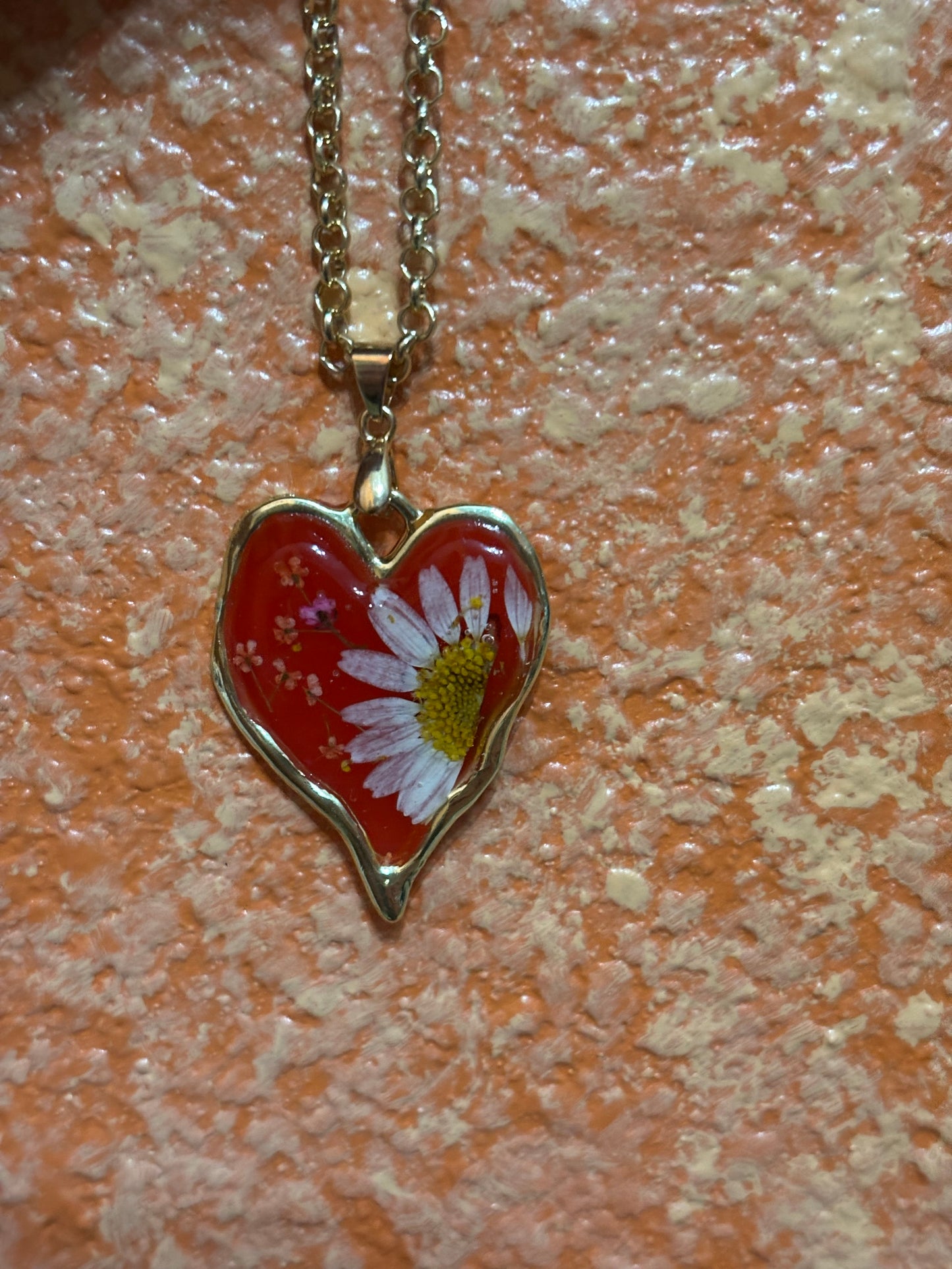 Vintage dried flower.necklace