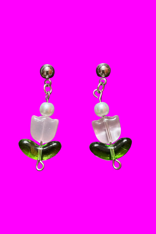 Spring glass tulips