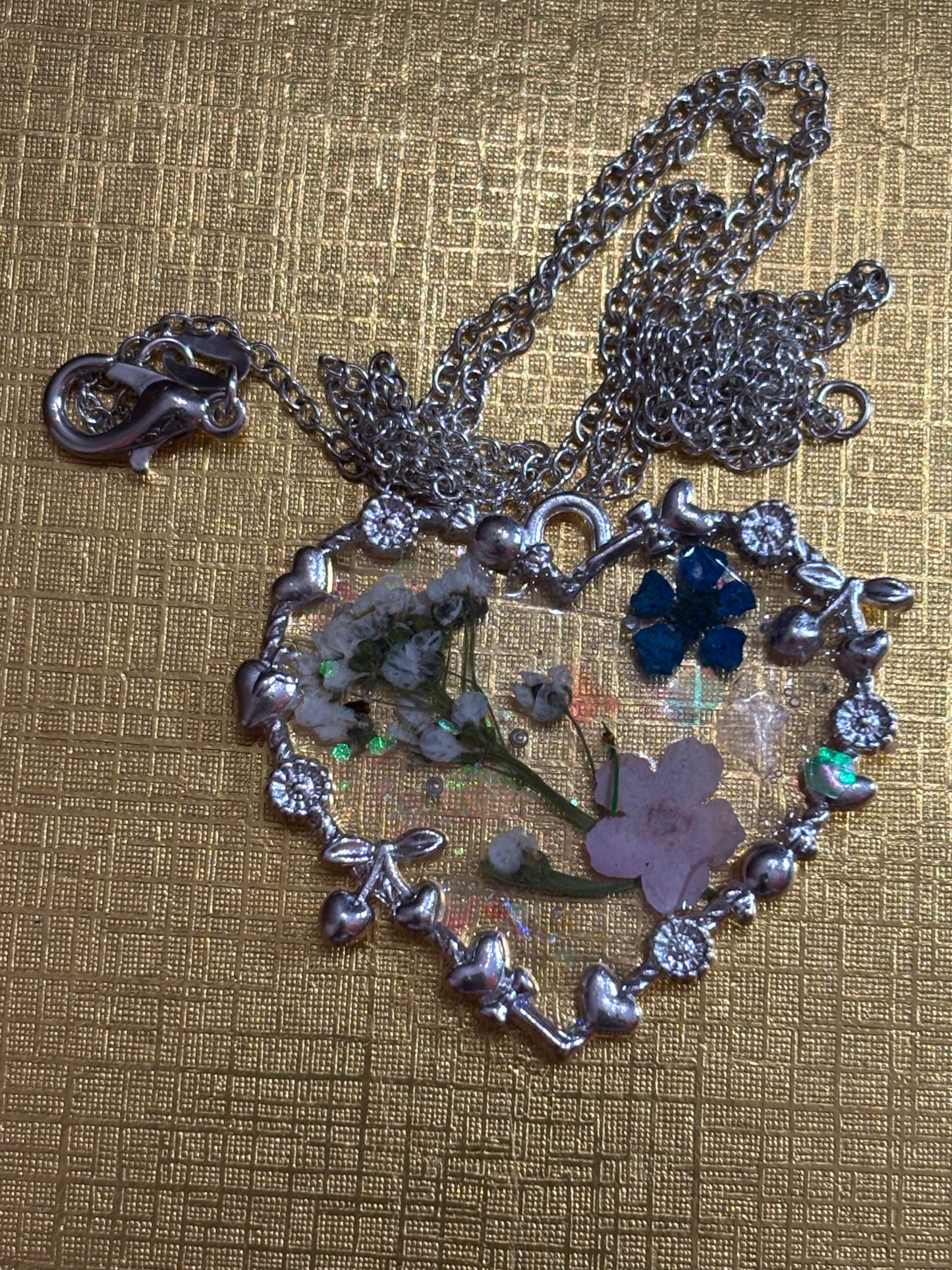 Silver  plated heart pendant