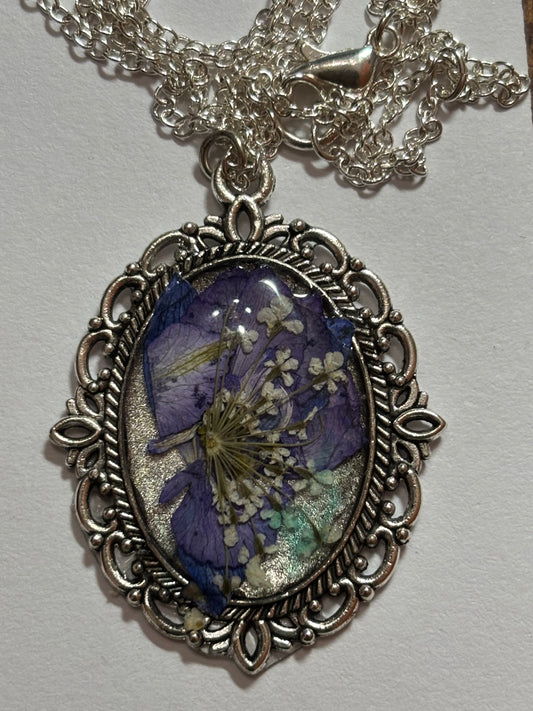 Antique silver plated necklace